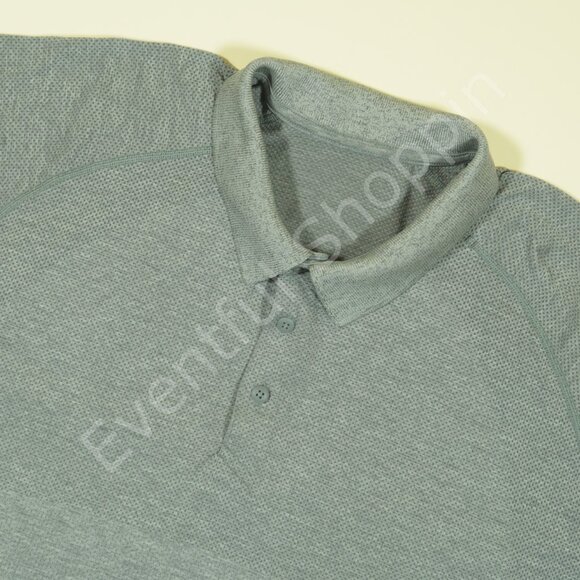 Lululemon Metal Vent Tech Polo Shirt Mens 2XL Gray Short Sleeve - Picture 1 of 7